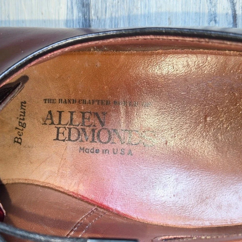 Allen Edmonds Classic Burgundy Leather Cap‎ Toe Oxford Dress Shoes Men 11.5B